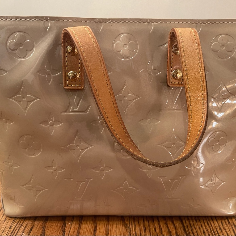 Vintage Louis Vuitton Monogram Vernis Tompkin Square Bag - Beige